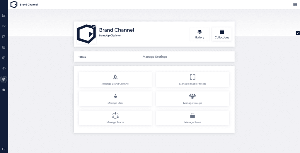 brand channel asset manager access control user permissions