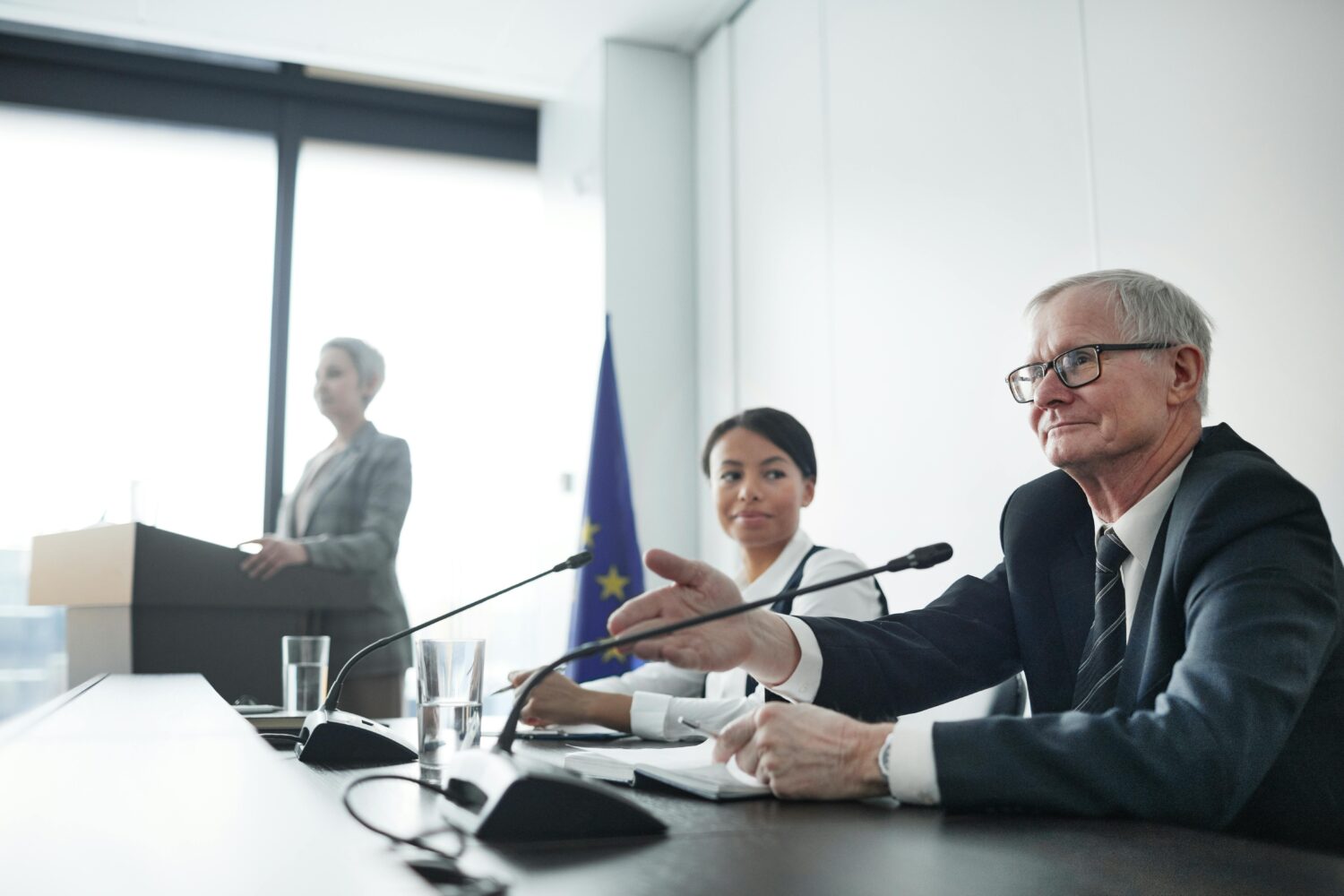 Participants at a conference organized by the EU Commission for the consultation on the European Accessibility Act (EAA).