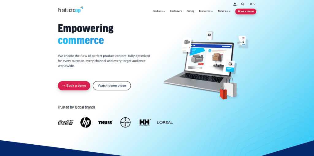 The ProductsUp homepage.